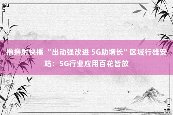 撸撸射快播 “出动强改进 5G助增长”区域行雄安站：5G行业应用百花皆放