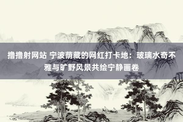 撸撸射网站 宁波荫藏的网红打卡地：玻璃水奇不雅与旷野风景共绘宁静画卷