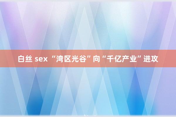 白丝 sex “湾区光谷”向“千亿产业”进攻