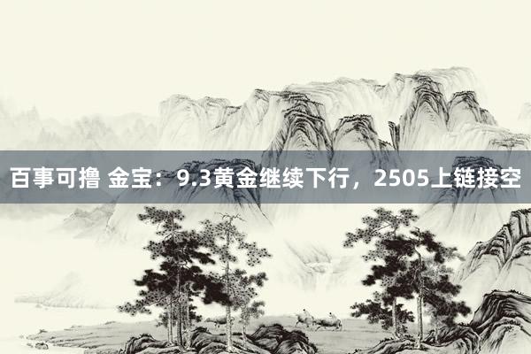 百事可撸 金宝：9.3黄金继续下行，2505上链接空