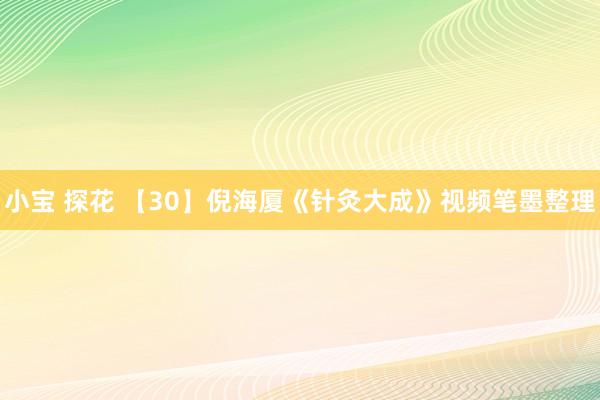 小宝 探花 【30】倪海厦《针灸大成》视频笔墨整理