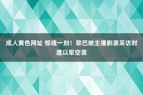 成人黄色网址 惊魂一刻！黎巴嫩主播剿袭采访时遭以军空袭