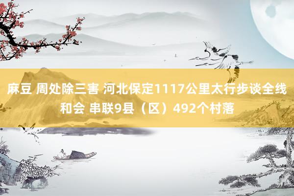 麻豆 周处除三害 河北保定1117公里太行步谈全线和会 串联9县（区）492个村落