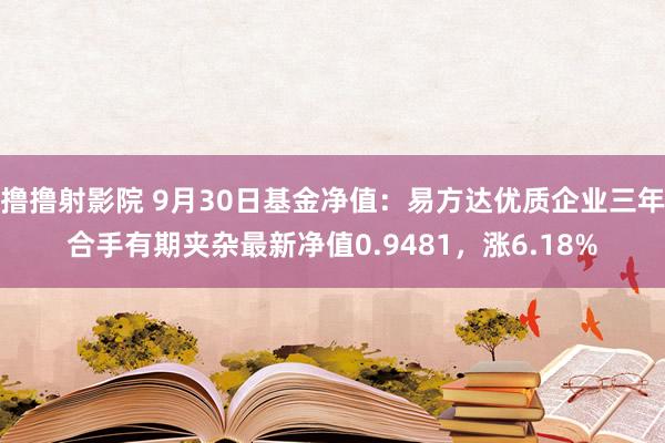 撸撸射影院 9月30日基金净值：易方达优质企业三年合手有期夹杂最新净值0.9481，涨6.18%