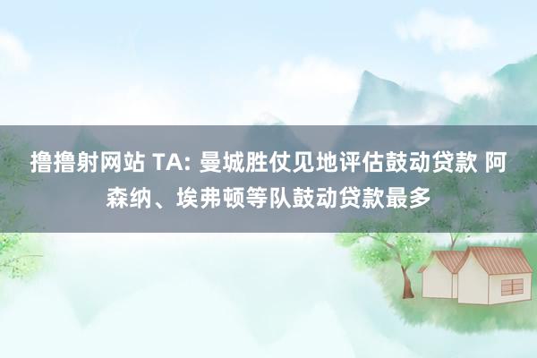 撸撸射网站 TA: 曼城胜仗见地评估鼓动贷款 阿森纳、埃弗顿等队鼓动贷款最多