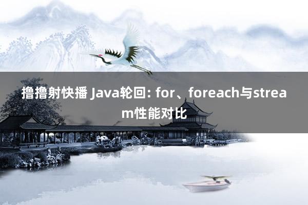 撸撸射快播 Java轮回: for、foreach与stream性能对比