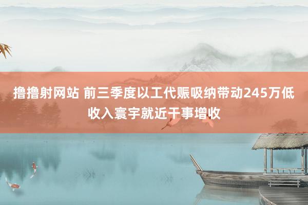 撸撸射网站 前三季度以工代赈吸纳带动245万低收入寰宇就近干事增收