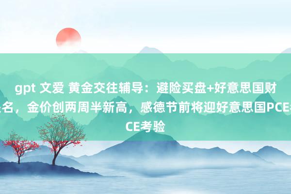 gpt 文爱 黄金交往辅导：避险买盘+好意思国财长提名，金价创两周半新高，感德节前将迎好意思国PCE考验