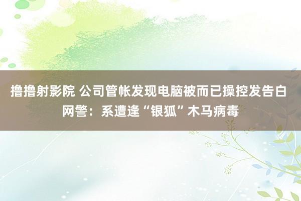 撸撸射影院 公司管帐发现电脑被而已操控发告白 网警：系遭逢“银狐”木马病毒