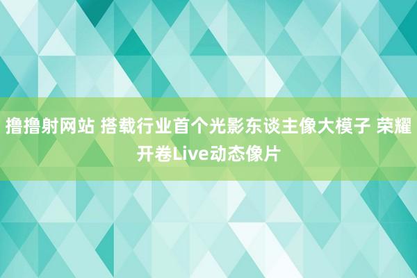 撸撸射网站 搭载行业首个光影东谈主像大模子 荣耀开卷Live动态像片