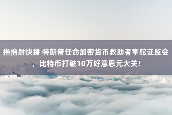 撸撸射快播 特朗普任命加密货币救助者掌舵证监会，比特币打破10万好意思元大关!