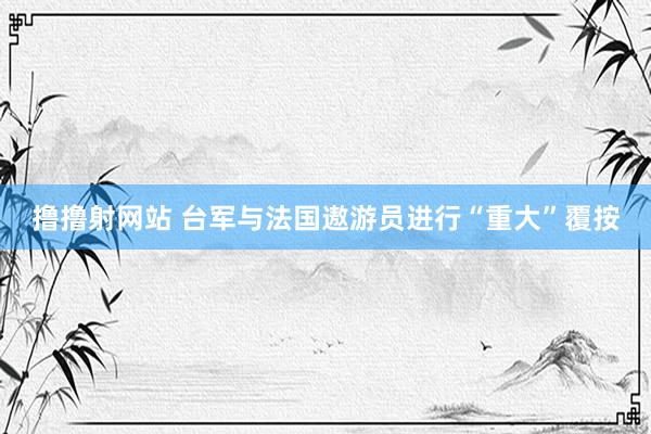 撸撸射网站 台军与法国遨游员进行“重大”覆按