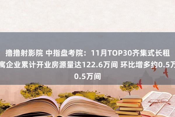 撸撸射影院 中指盘考院：11月TOP30齐集式长租公寓企业累计开业房源量达122.6万间 环比增多约0.5万间