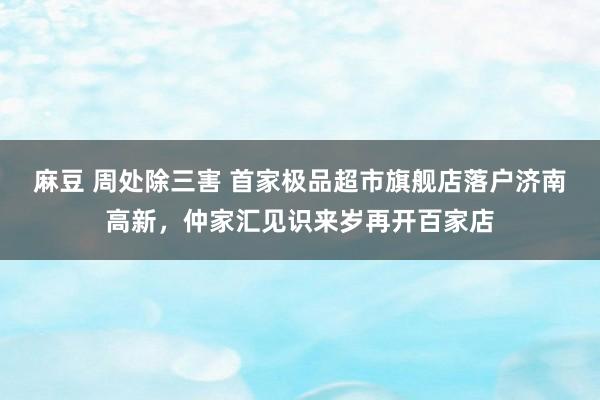 麻豆 周处除三害 首家极品超市旗舰店落户济南高新，仲家汇见识来岁再开百家店