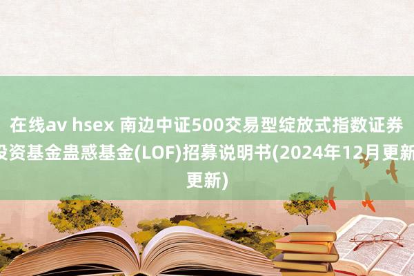 在线av hsex 南边中证500交易型绽放式指数证券投资基金蛊惑基金(LOF)招募说明书(2024年12月更新)