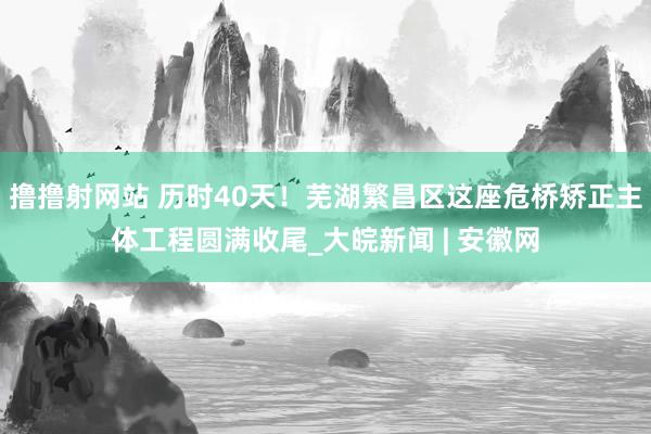 撸撸射网站 历时40天！芜湖繁昌区这座危桥矫正主体工程圆满收尾_大皖新闻 | 安徽网