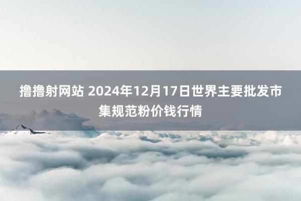 撸撸射网站 2024年12月17日世界主要批发市集规范粉价钱行情