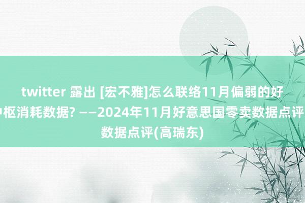 twitter 露出 [宏不雅]怎么联络11月偏弱的好意思国中枢消耗数据? ——2024年11月好意思国零卖数据点评(高瑞东)