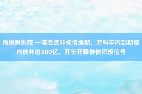 撸撸射影院 一笔险资非标债缓期，万科年内到期境内债务逾300亿，开年开释偿债积极信号